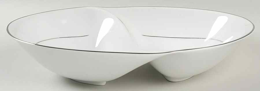 Crestline 11" Oval Divided Vegetable Bowl by Hampton (Japan)-1