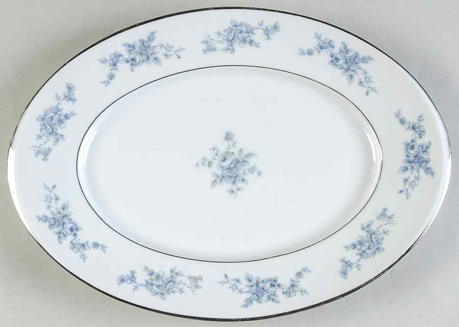 Sheffield Blue 12" Oval Serving Platter by Hampton (Japan)-1
