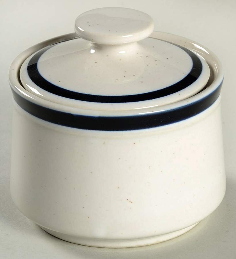 Blue Nordiska Sugar Bowl & Lid by Haniwa-1