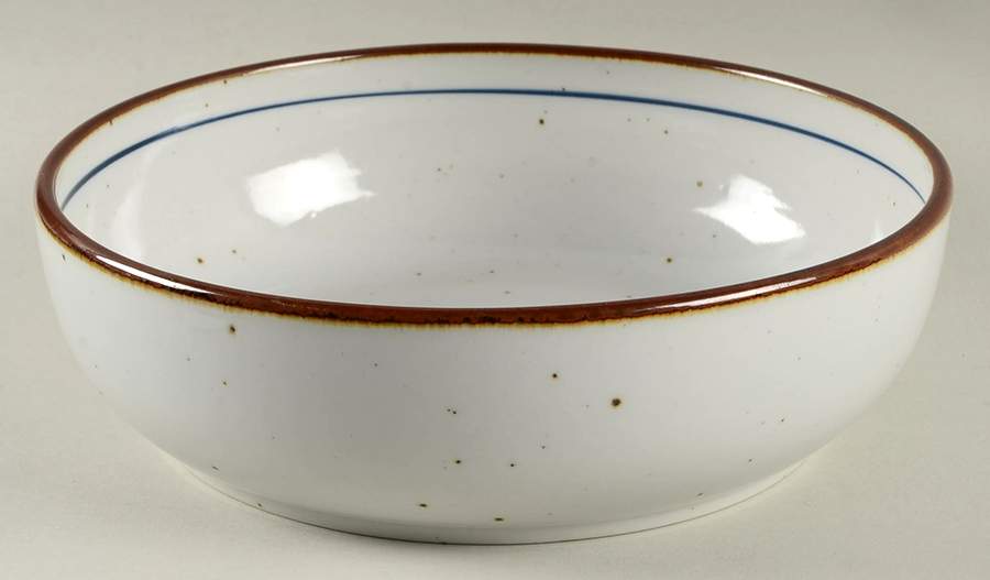 Guide Line 9" Round Vegetable Bowl by Haniwa-1