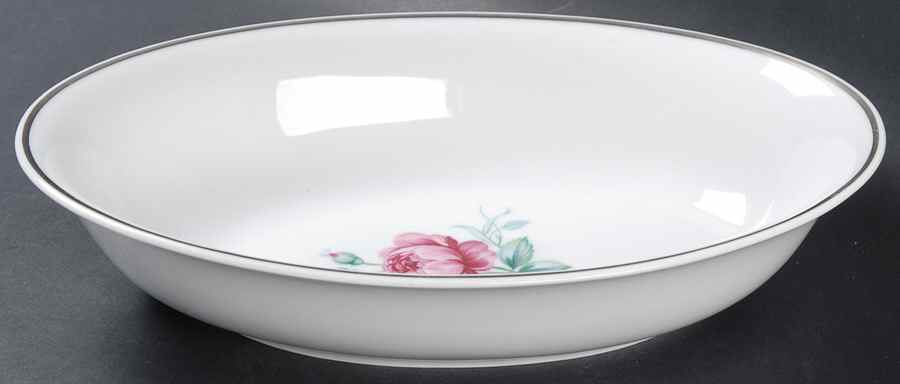 Dresden Rose 10" Oval Vegetable Bowl by Home Arts-1