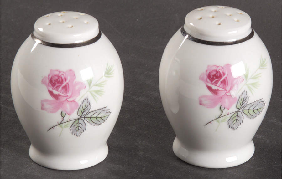 Enchanted Rose Pink Salt & Pepper Set by Home Arts-1