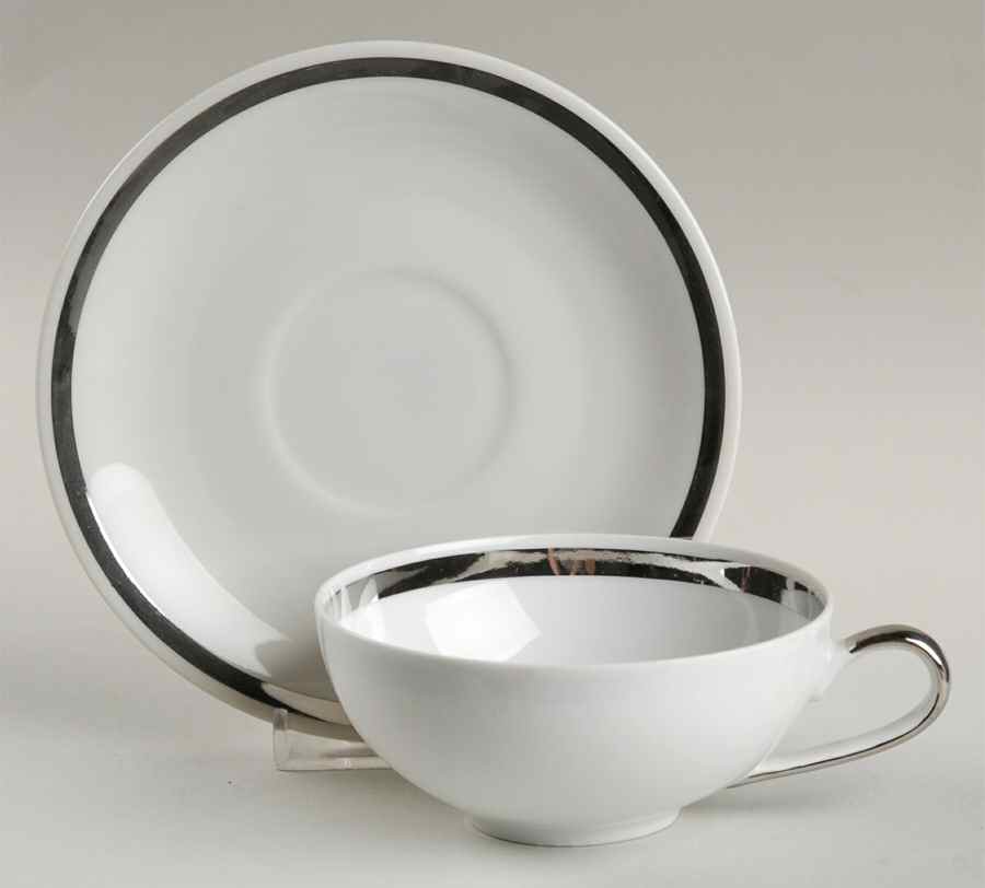 Patrician Flat Cup & Saucer Set by Home Arts-1