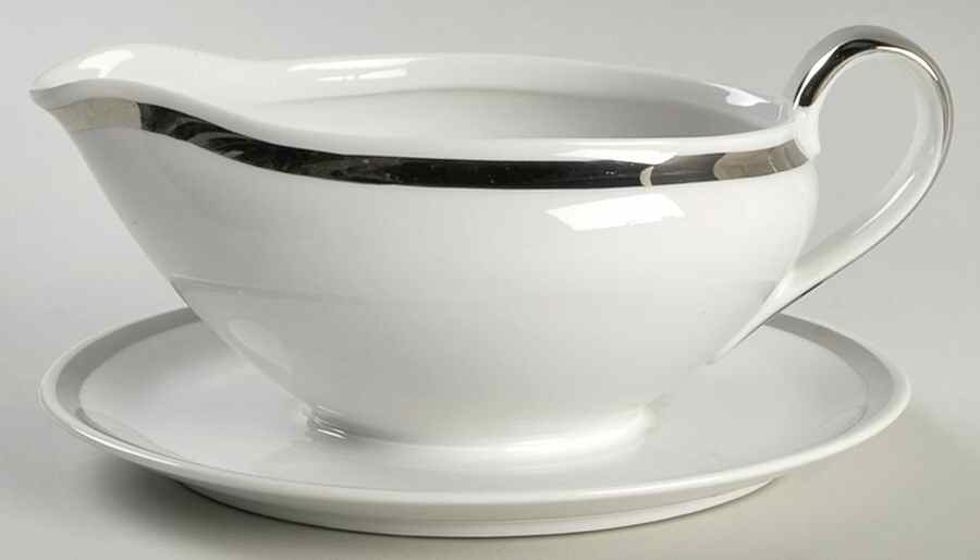 Patrician Gravy Boat with Attached Underplate by Home Arts-1
