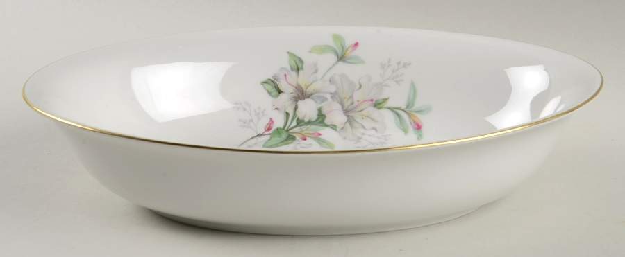 Rhododendron 10" Oval Vegetable Bowl by Home Arts-1