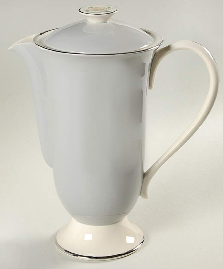 White Rose Coffee Pot & Lid by Hope Chest-1