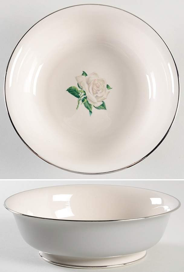 White Rose 8" Round Vegetable Bowl by Hope Chest-1
