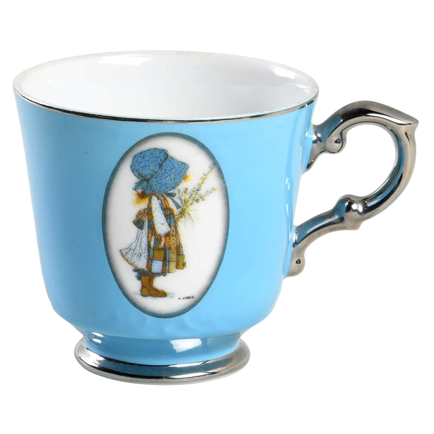 Blue Girl(Platinum) Footed Cup by Holly Hobbie-1