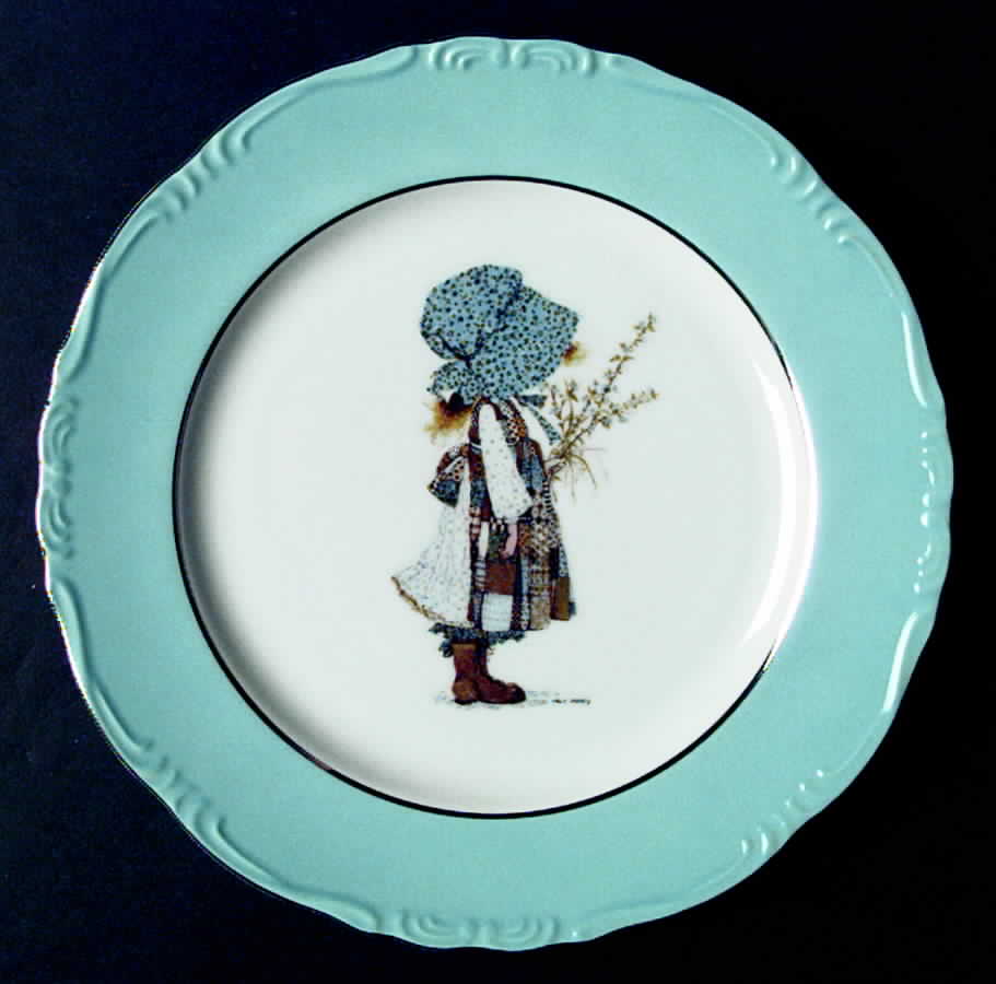 Blue Girl(Platinum) Dinner Plate by Holly Hobbie-1