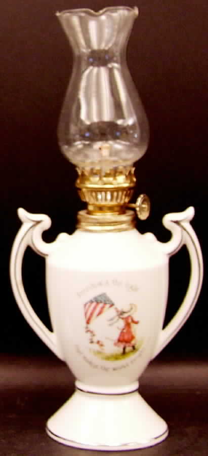 Blue Girl(Platinum) Oil Lamp & Globe by Holly Hobbie-1