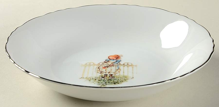 Girl with Rose Coupe Soup Bowl by Holly Hobbie-1