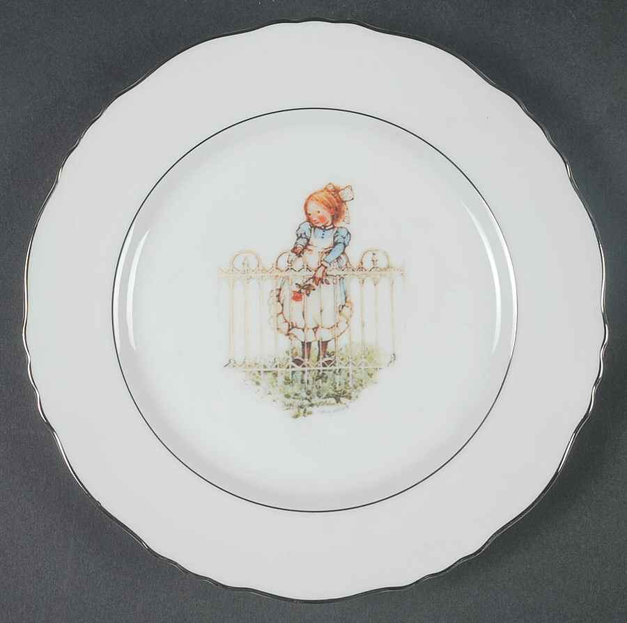 Girl with Rose Bread & Butter Plate by Holly Hobbie-1