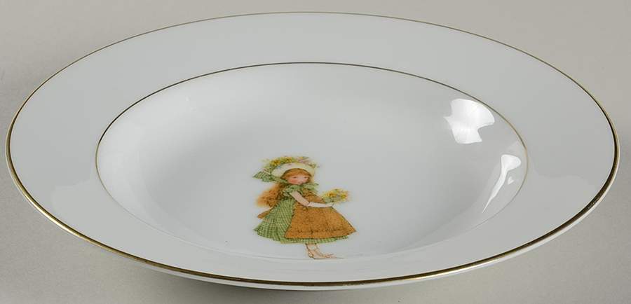Green Girl Rim Soup Bowl by Holly Hobbie-1