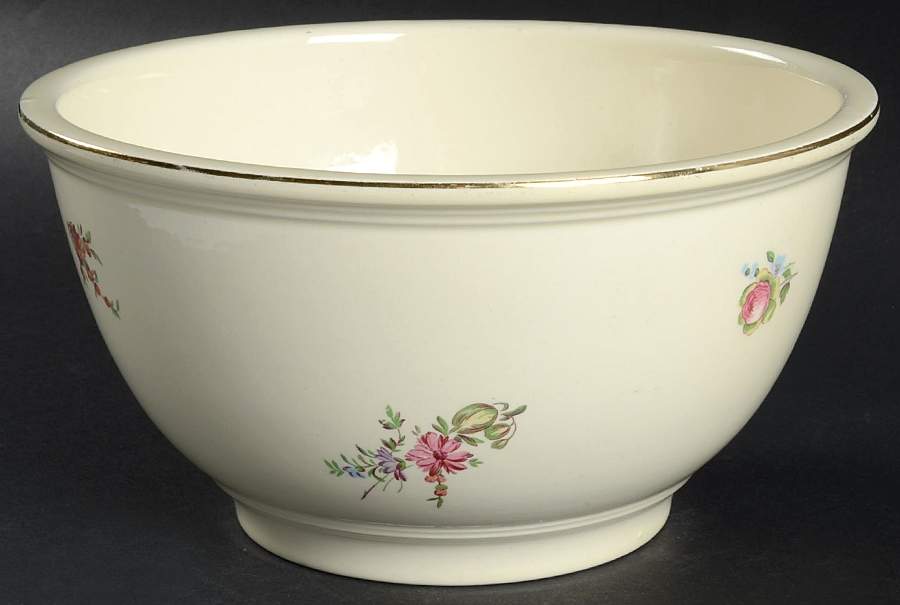 Priscilla Cream and White (Smooth) 8" Mixing Bowl by Household Institute-1