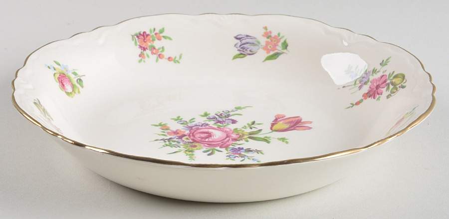 Priscilla Cream (Scalloped) Coupe Soup Bowl by Household Institute-1