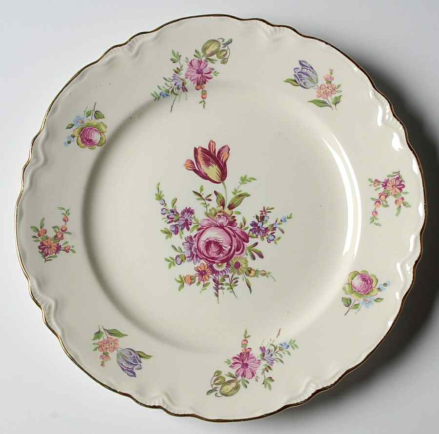 Priscilla Cream (Scalloped) Salad Plate by Household Institute-1
