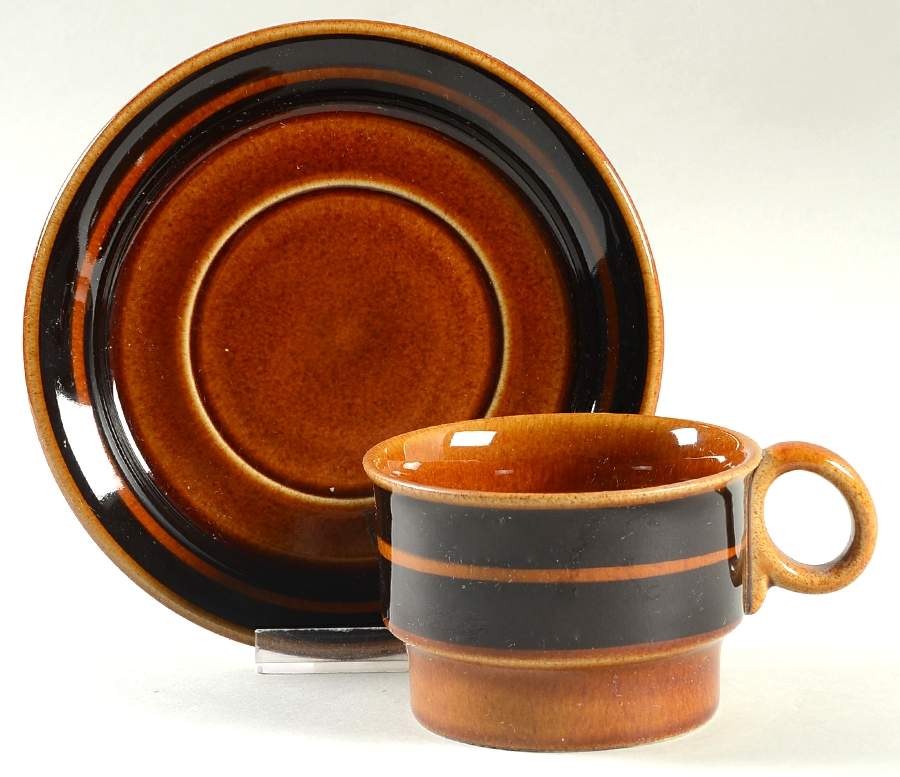 Brazil Flat Cup & Saucer Set by Hoganas Keramiks-1