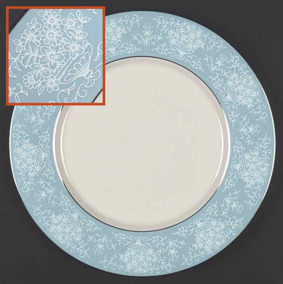 Blue Lace Dinner Plate by Hom Ec China-1