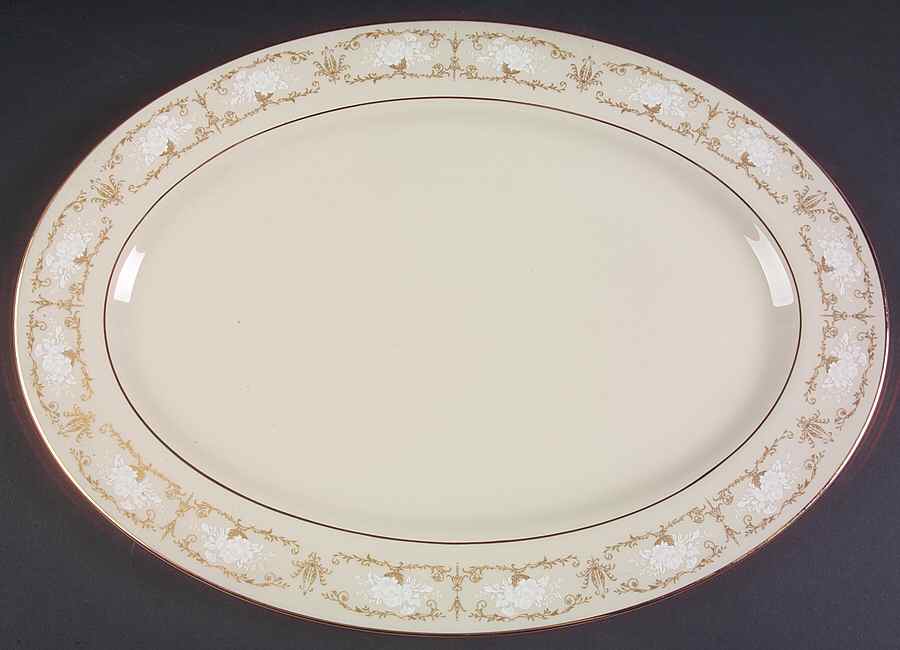Brentwood Castles 15" Oval Serving Platter by Hom Ec China-1