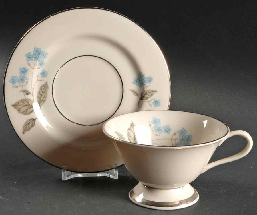 Breath of Spring Footed Cup & Saucer Set by Hom Ec China-1