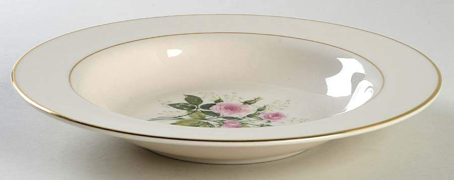 Provincial Rose Rim Soup Bowl by Hom Ec China-1