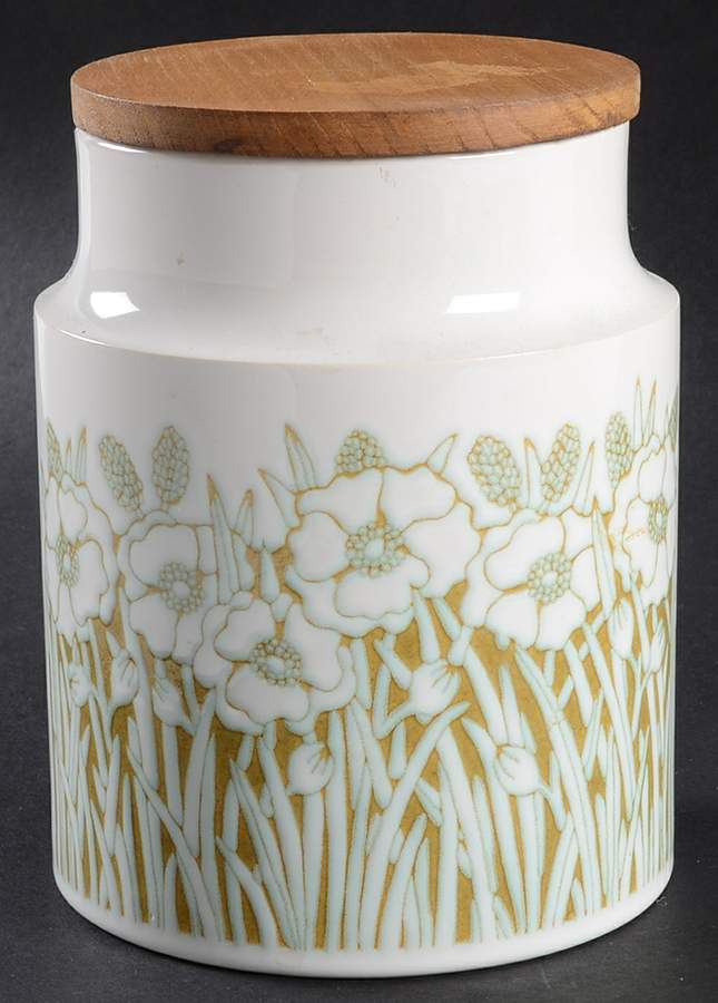 Fleur Medium Canister & Wood Lid by Hornsea-1