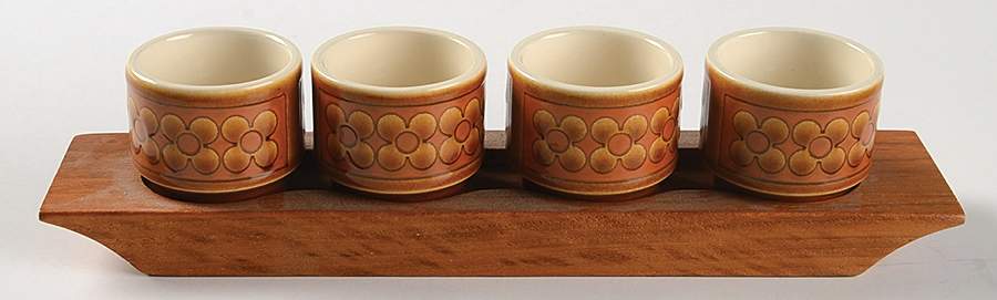 Saffron Egg Cup Set (4 Egg Cups and Tray) by Hornsea-1