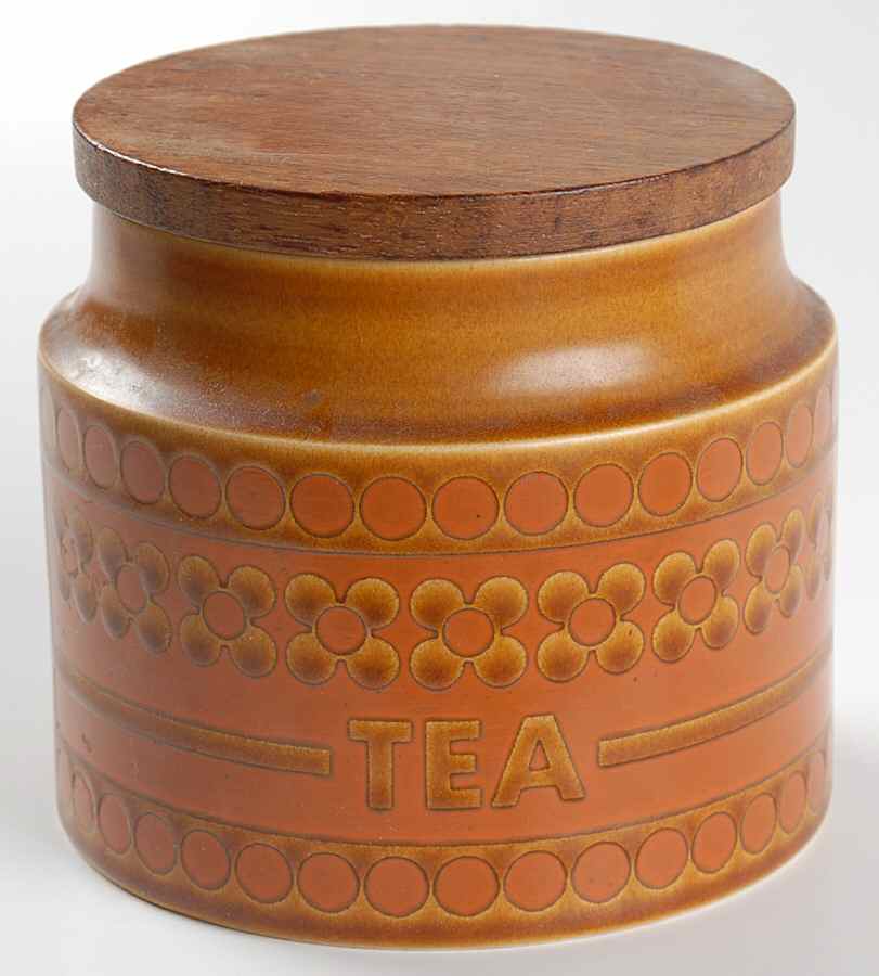 Saffron Tea Canister & Wood Lid by Hornsea-1