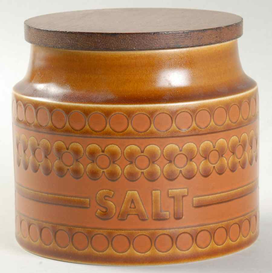 Saffron Salt Canister & Wood Lid by Hornsea-1