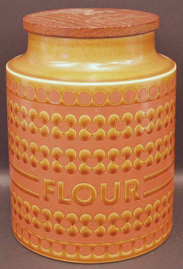 Saffron Flour Canister & Wood Lid by Hornsea-1