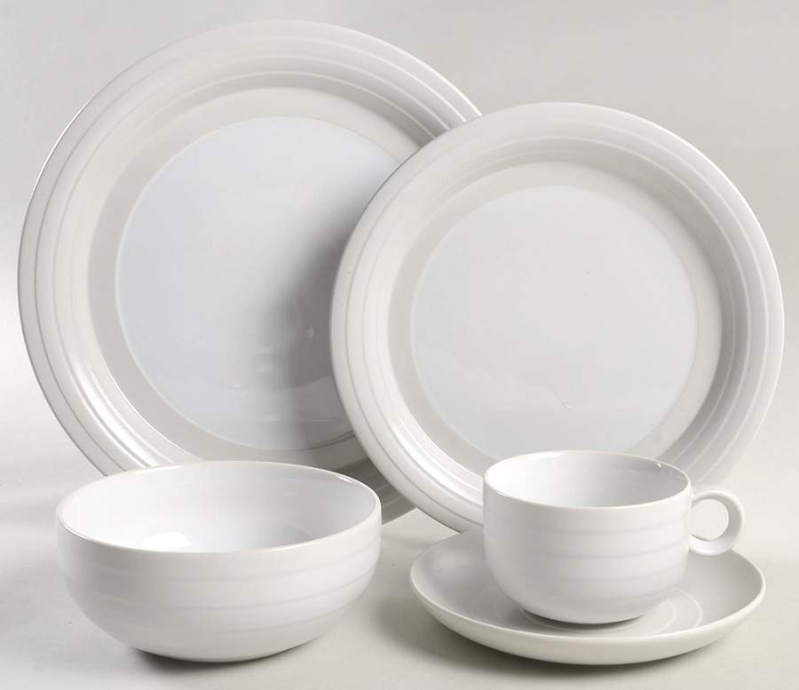 Swan Lake Grey 5 Piece Place Setting by Hornsea-1
