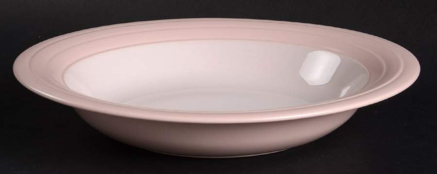 Swan Lake Pink Rim Soup Bowl by Hornsea-1