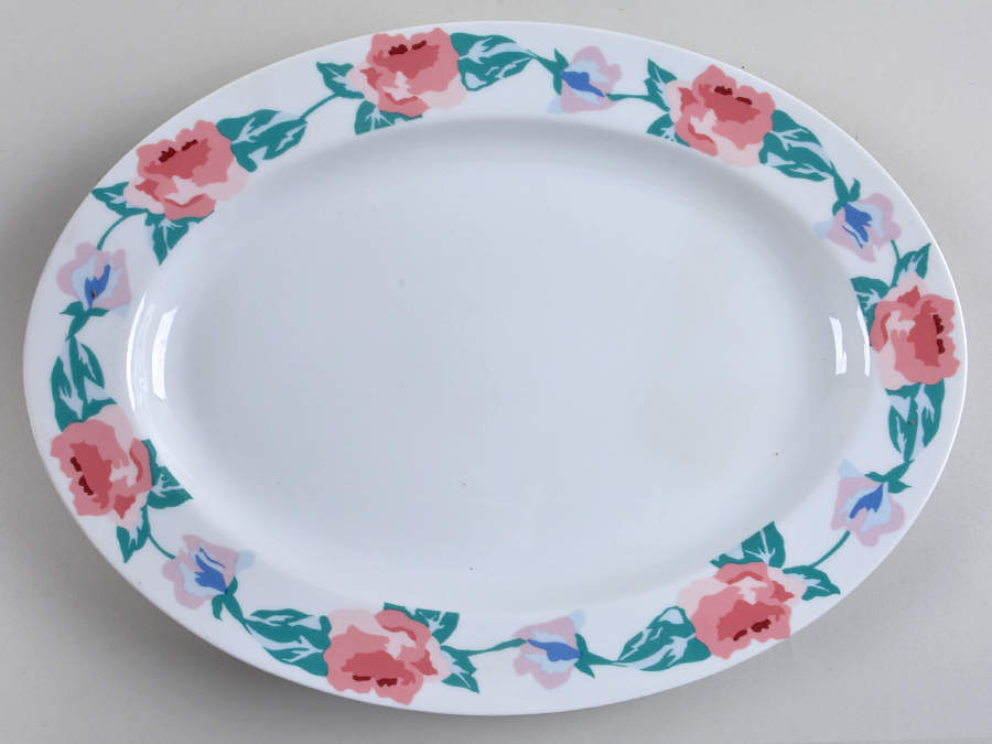 Harmony Rose 14" Oval Serving Platter by Home Settings-1