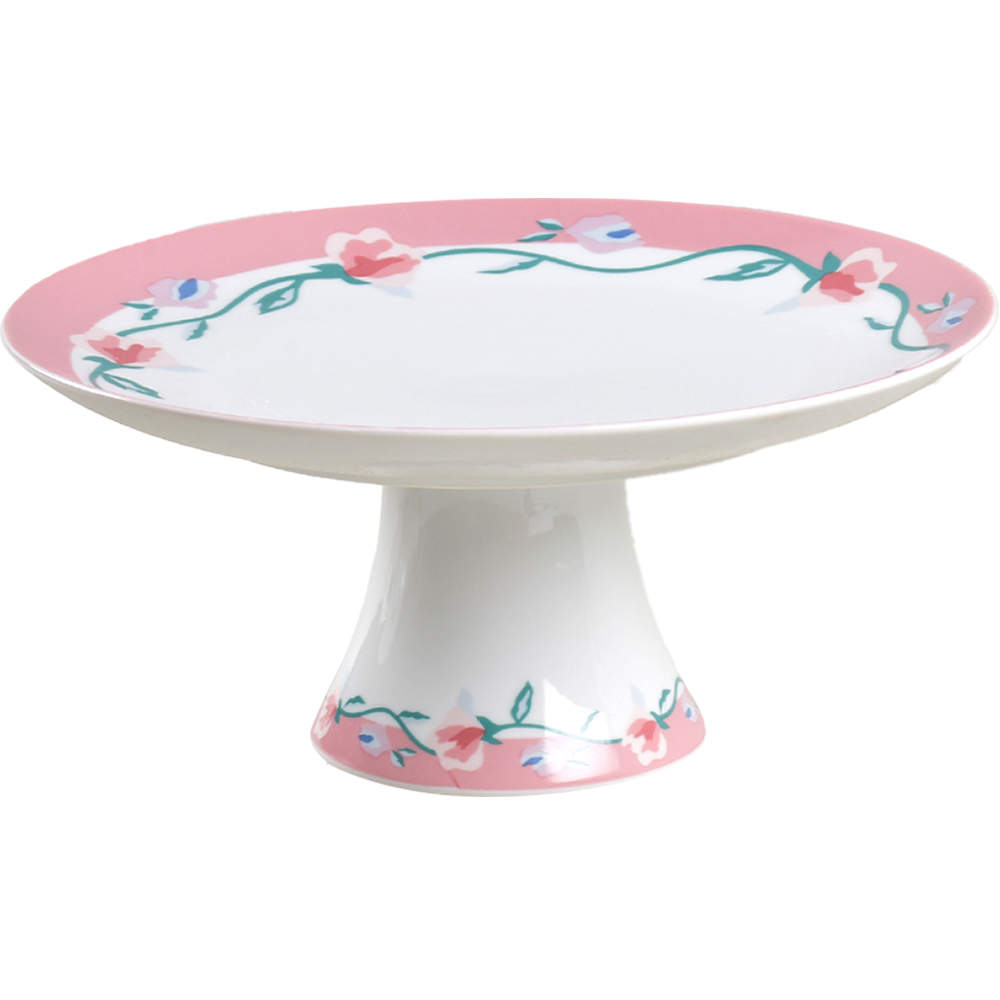 Harmony Rose 10" Diameter Pedestal Cake Stand by Home Settings-1