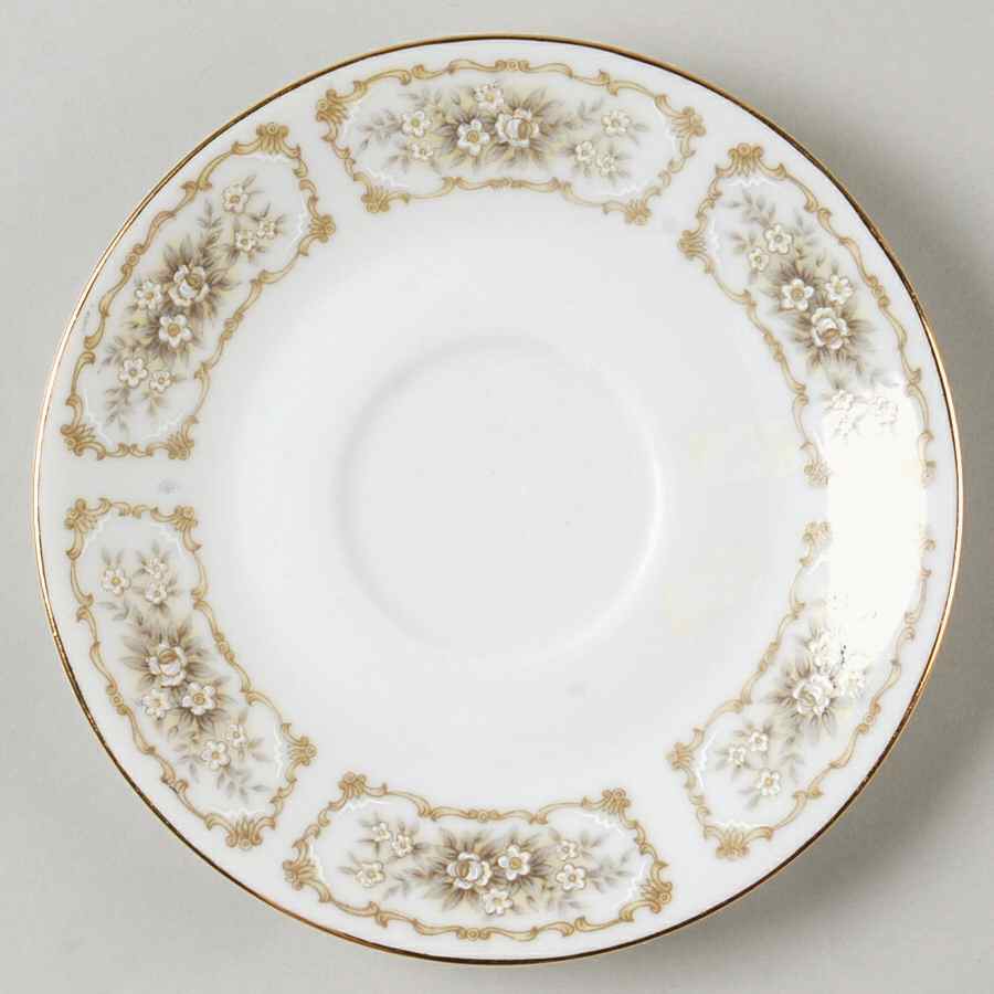 Elegance (Gold Trim) Saucer by Happy Home-1