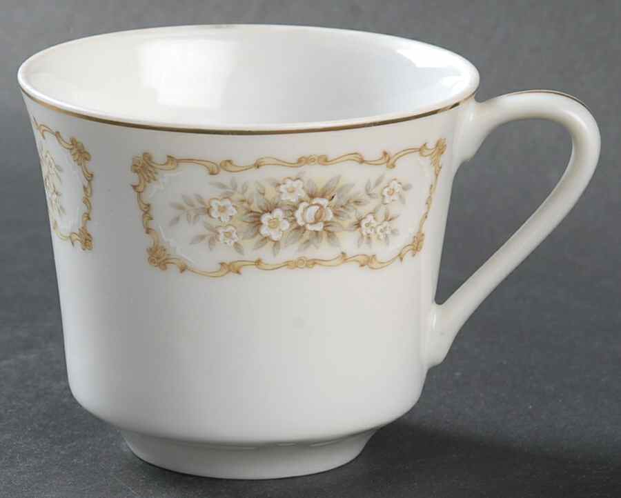 Elegance (Gold Trim) Flat Cup by Happy Home-1