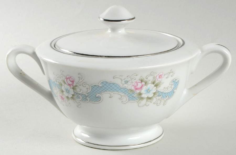 Rose Bud Sugar Bowl & Lid by Happy Home-1