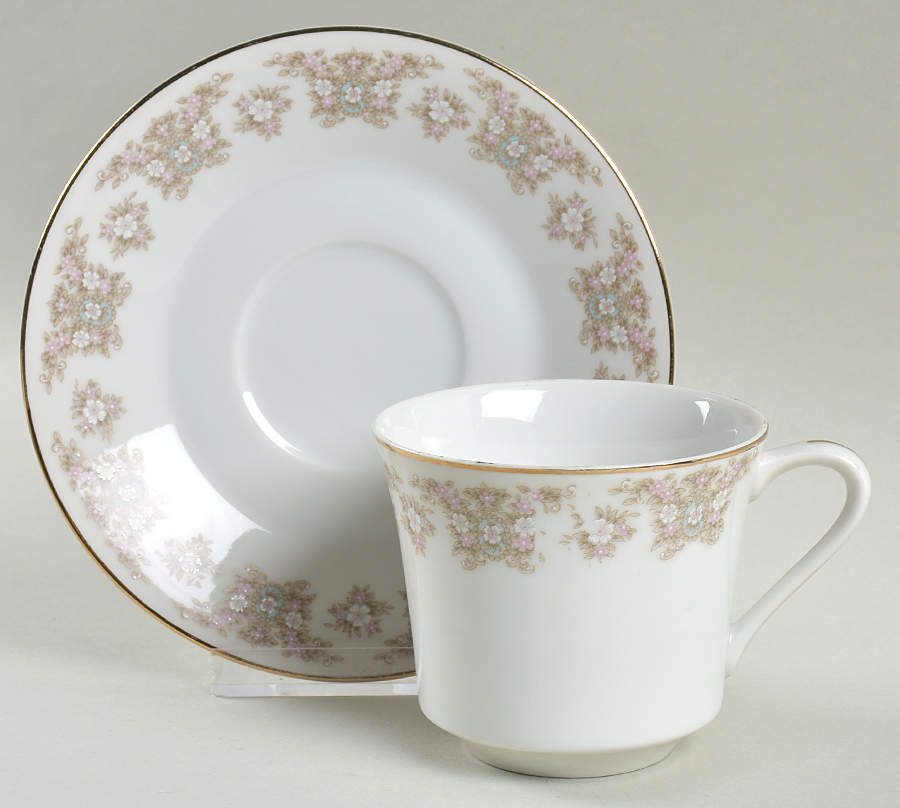 Simplicity Flat Cup & Saucer Set by Happy Home-1