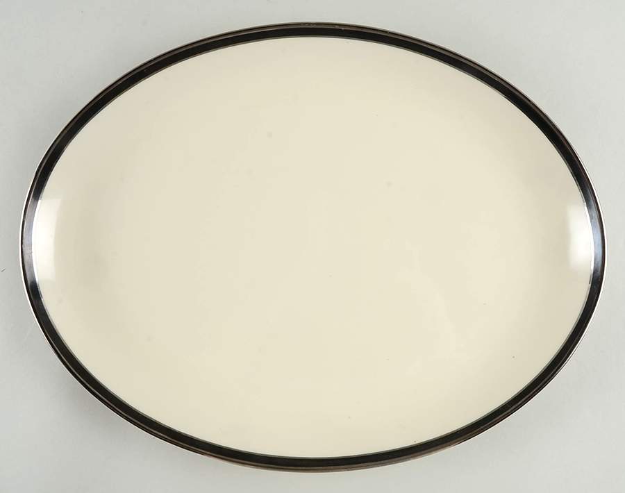 Midnight Halo 15" Oval Serving Platter by Heirloom Collection-1