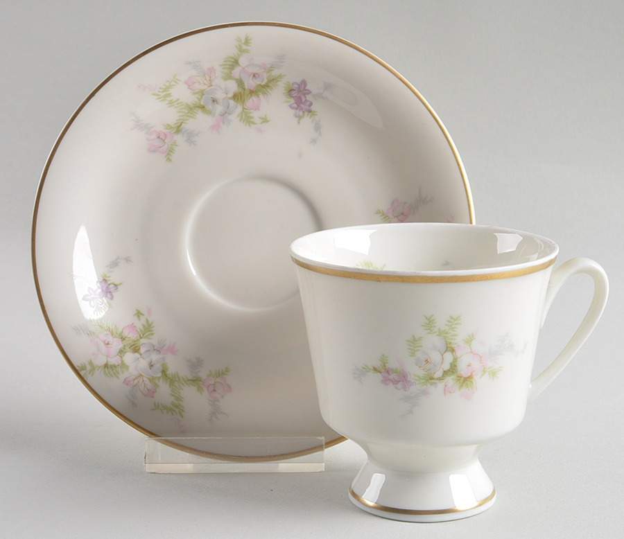 Roxanne Flat Cup & Saucer Set by Heirloom Collection-1