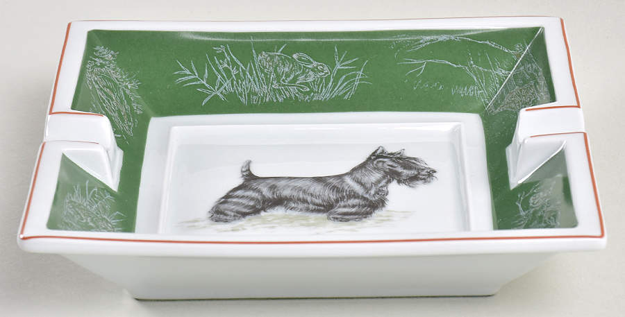 Chasse Hunter Green 6" Ashtray by Hermes-1