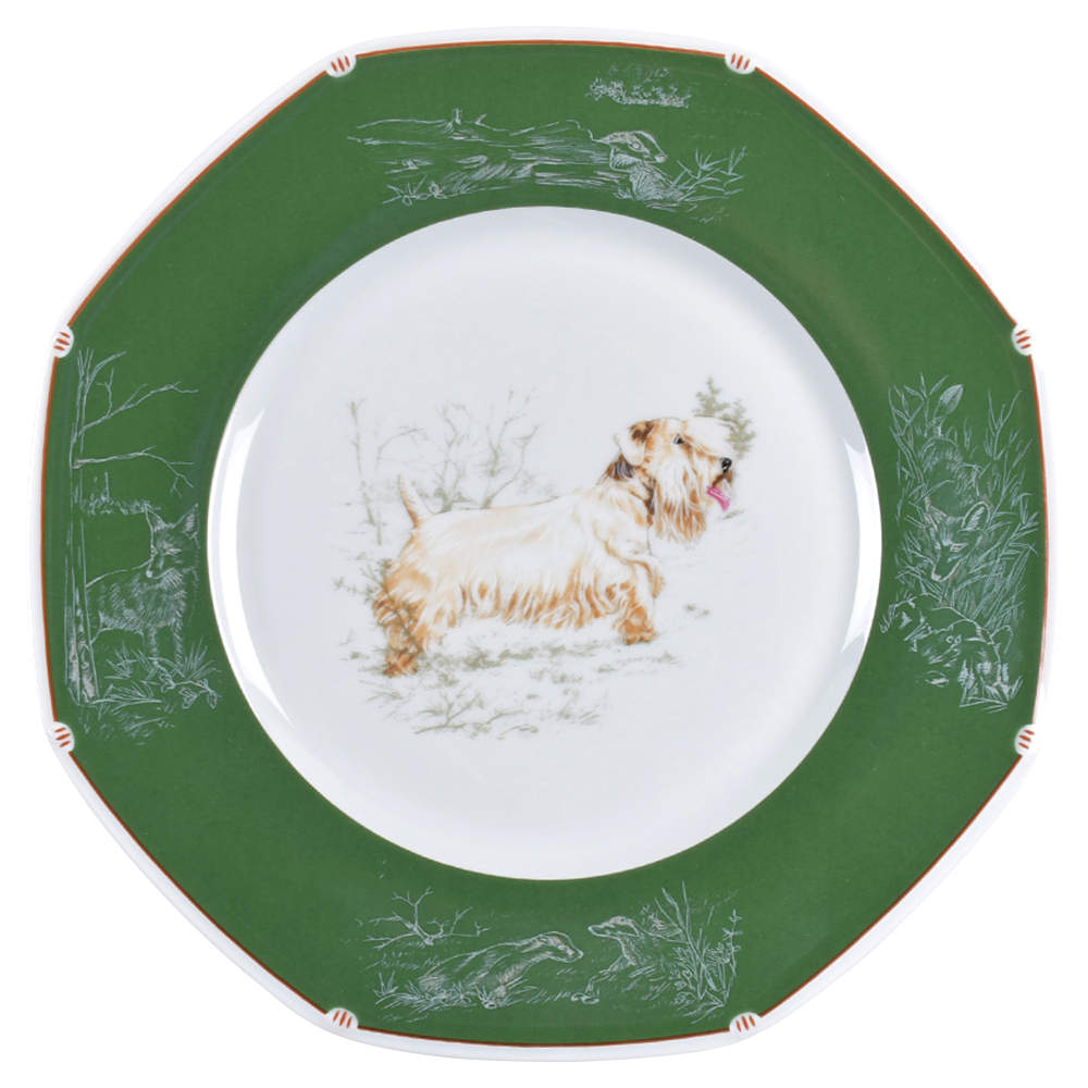 Chasse Hunter Green Dinner Plate by Hermes-1