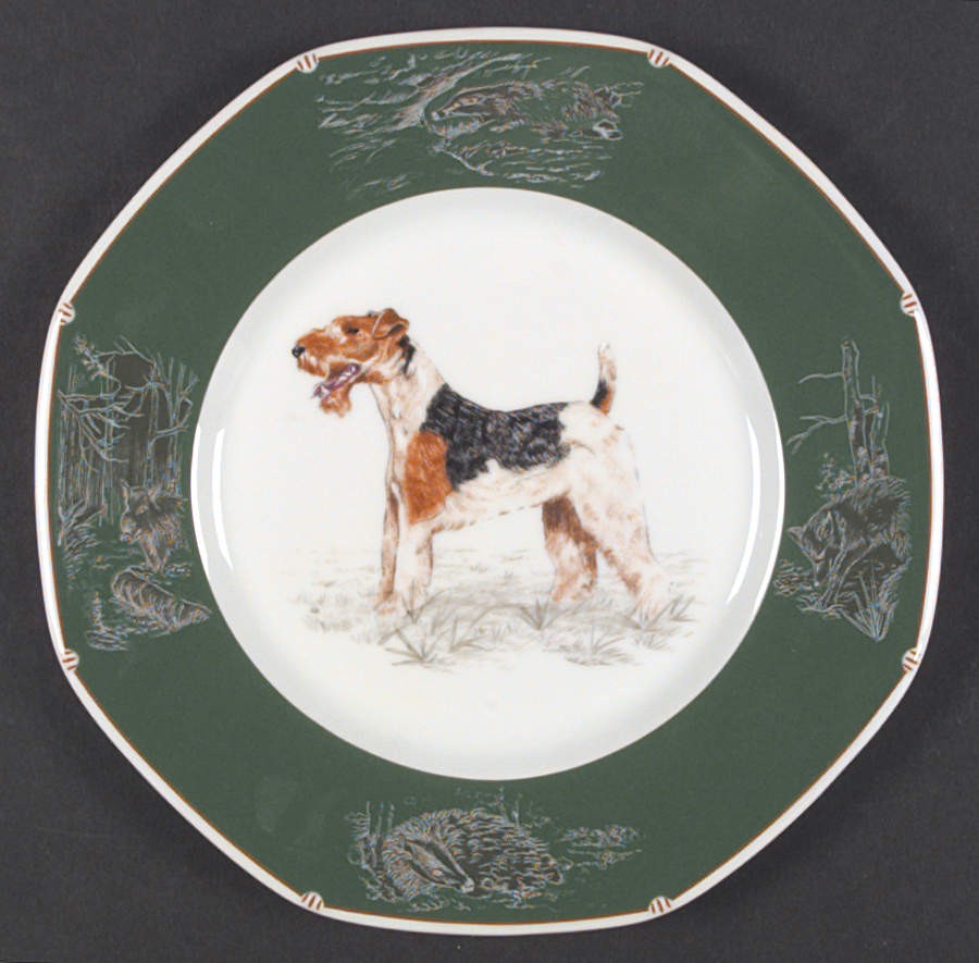 Chasse Hunter Green Salad/Dessert Plate by Hermes-1