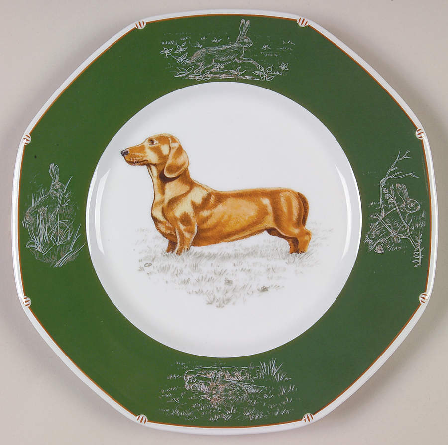 Chasse Hunter Green Salad/Dessert Plate by Hermes-1