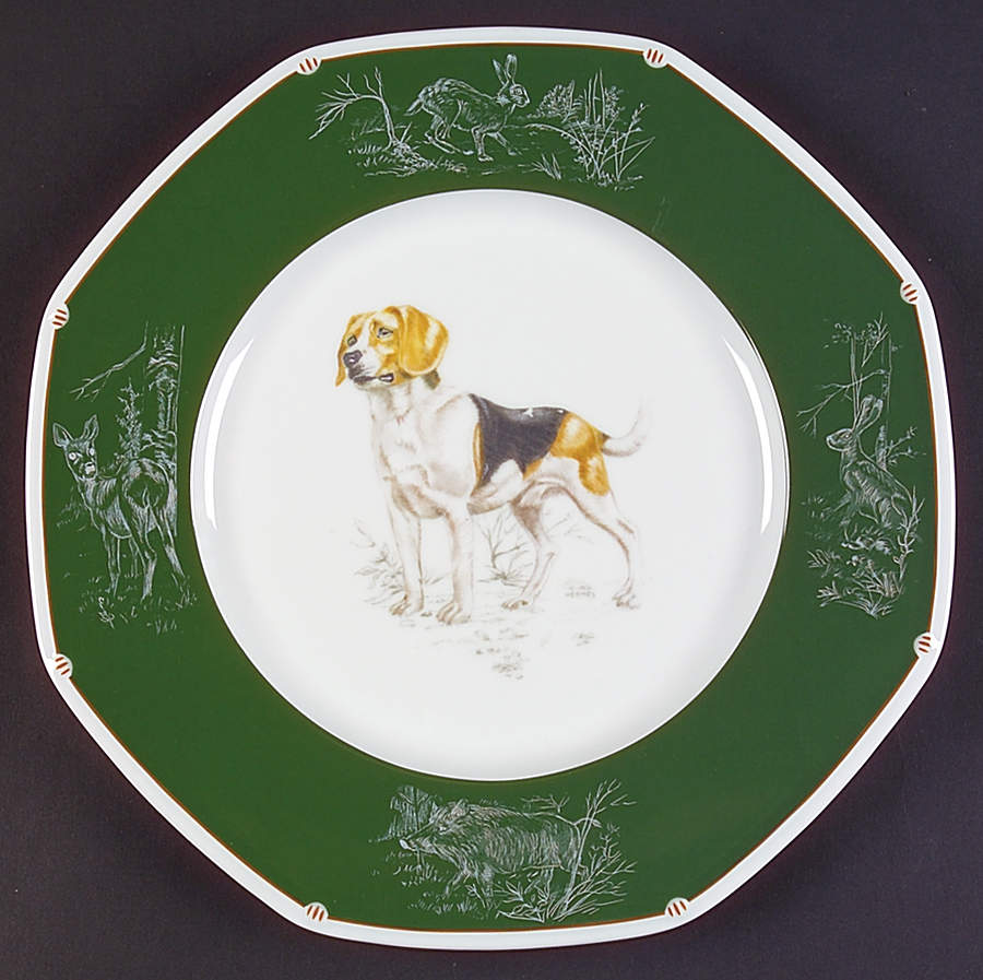Chasse Hunter Green Dinner Plate by Hermes-1