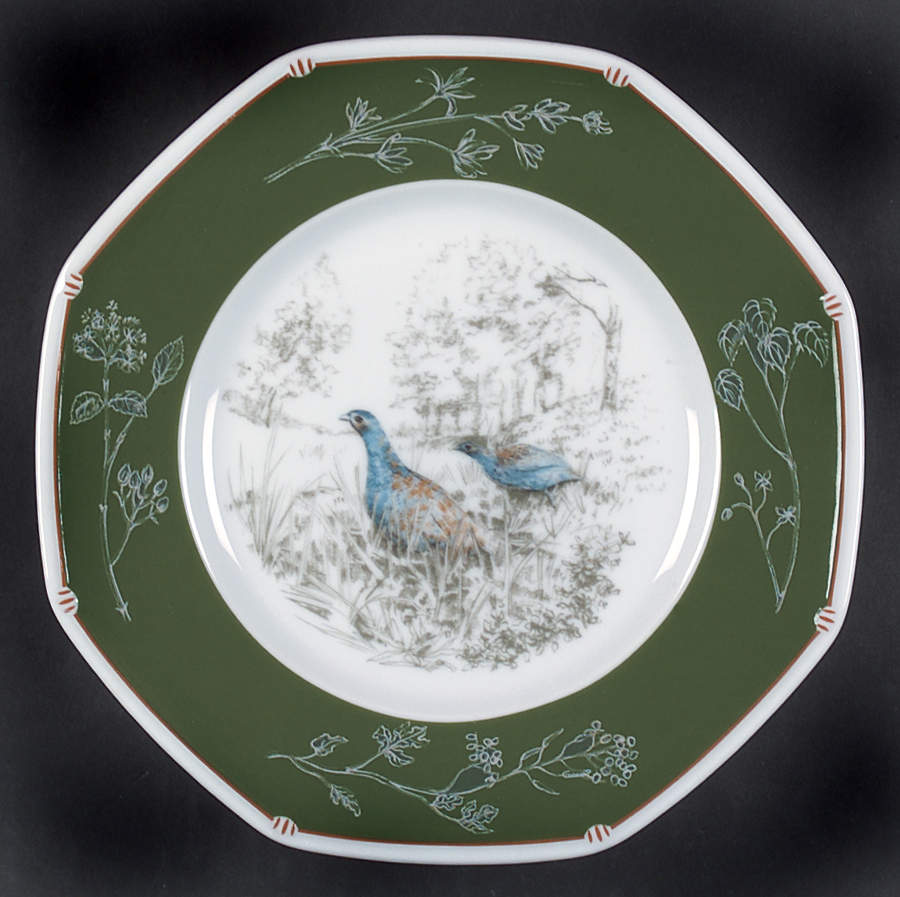 Chasse Hunter Green Bread & Butter Plate by Hermes-1