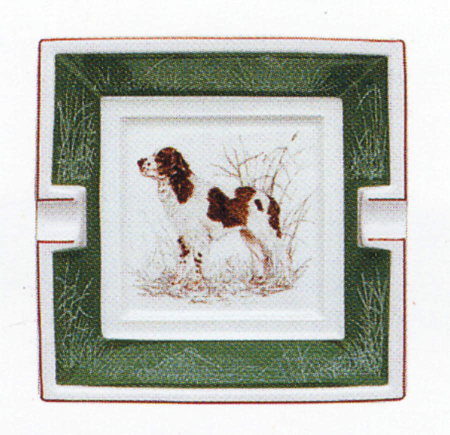 Chasse Hunter Green 4" Ashtray by Hermes-1