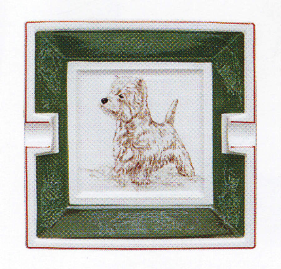 Chasse Hunter Green 4" Ashtray by Hermes-1