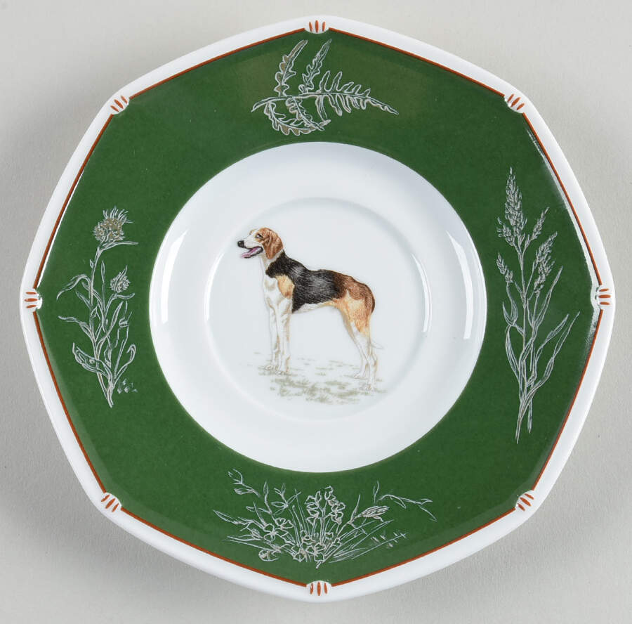 Chasse Hunter Green Saucer for Flat Cup by Hermes-1