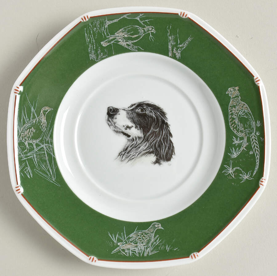 Chasse Hunter Green Saucer for Breakfast Cup by Hermes-1